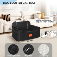 Dog Car Seat for Medium/Large Dog Under 50 lbs or 2 Small Dogs – Essentials for Dogs - Black - image 3