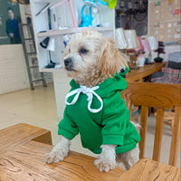 Dog Hoodie Basic Sweater Coat Cute - Green Frog / XS - image 3