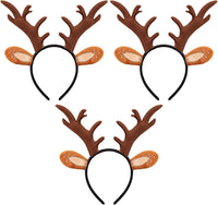 WILLBOND 3-pack plush cow ears headbands with horns for costumes - view 7