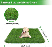 GLOBREEN 34" x 23" Fake Grass Pee Pad for Dogs Potty Training Turf - Green-01 / 39.4x31.5 Inch - image 2