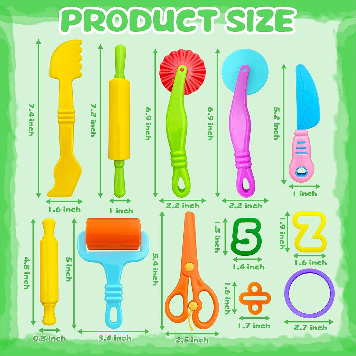 Dough Tools 55 PCS Dough Play Tools Set for Kids - 55 pcs - image 2