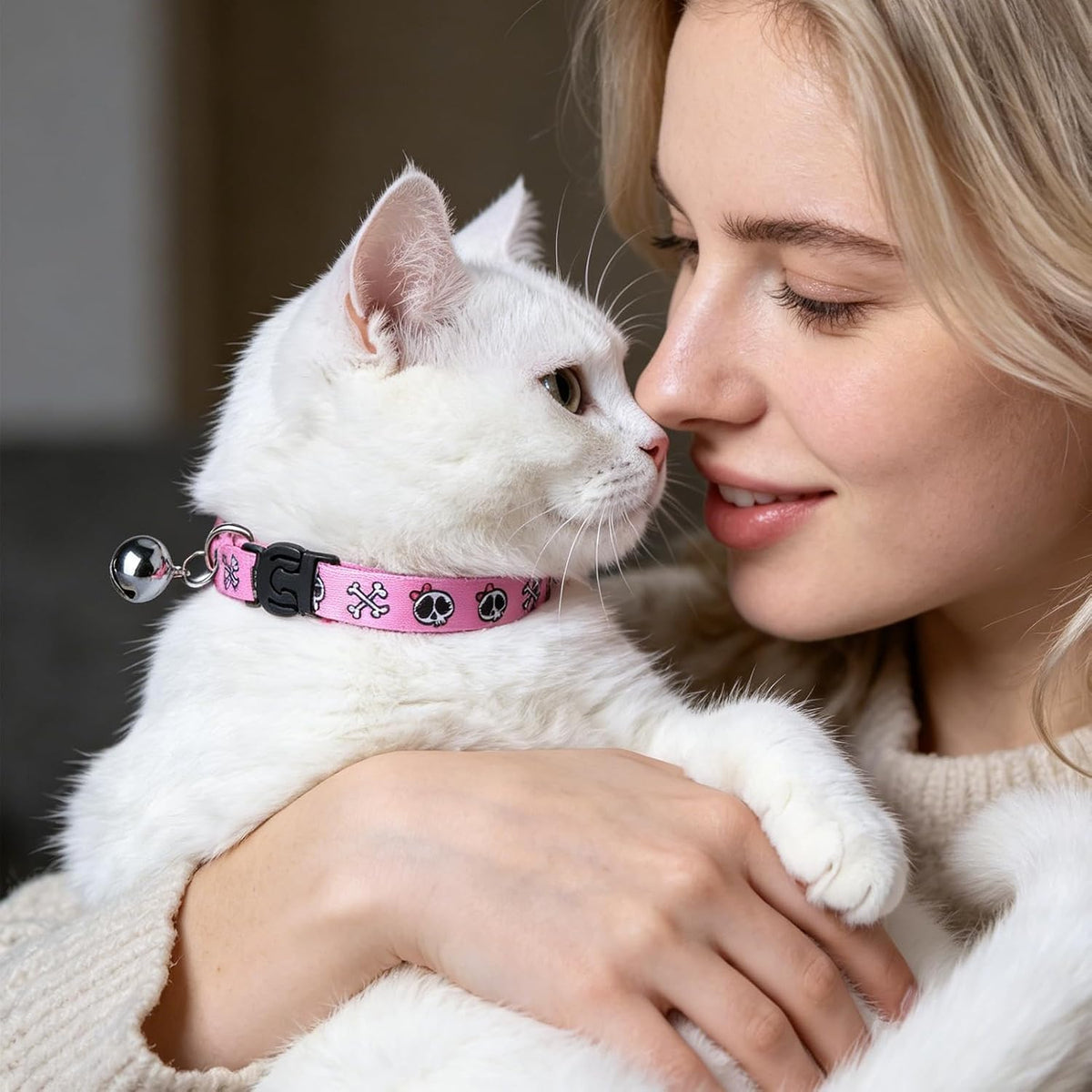 PUPTECK Halloween Cat Collar Breakaway with Bells, Kitten Outfit – Essentials for Cats - Black&Purple / NECK (7.87"-11.8") - image 2