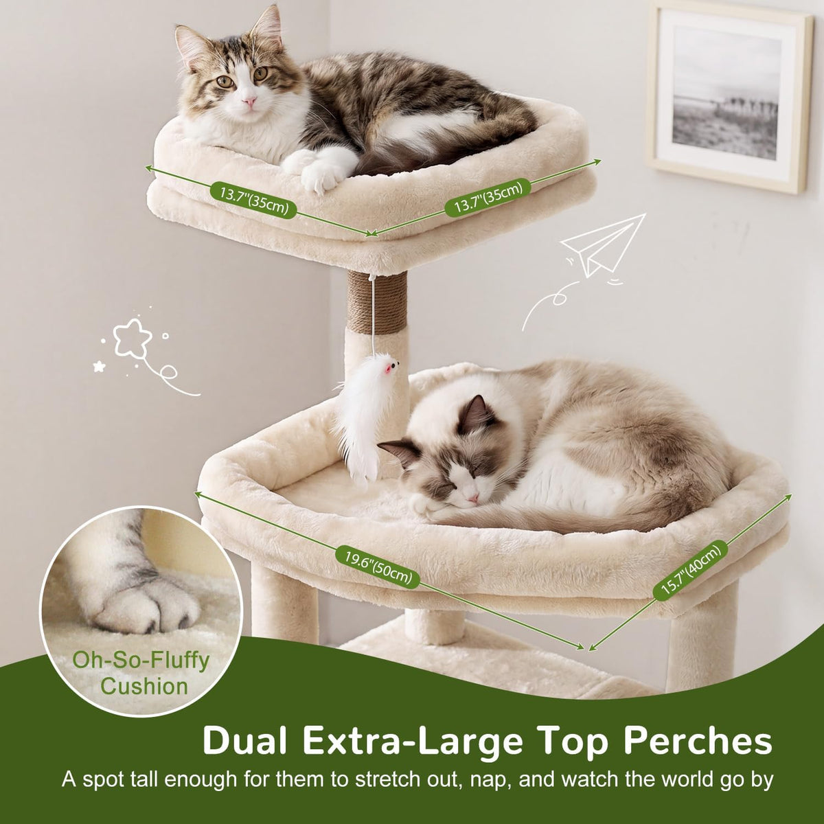 Globlazer Cat Tree for Large Adult Cats - XXL / Beige - image 2
