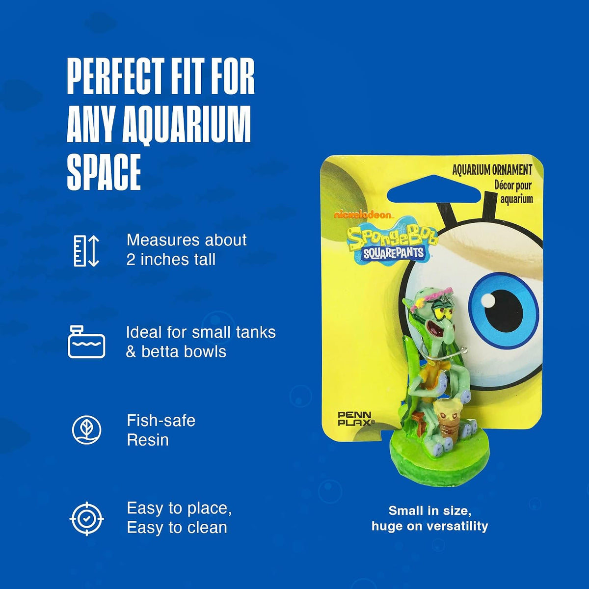 Penn-Plax Spongebob & Pineapple House Aquarium Decor - Mini / Squidward - image 4