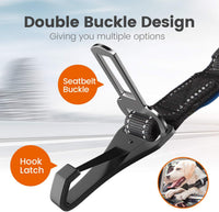 IOKHEIRA Dog Seatbelt, Updated Adjustable Harness Reflective Bungee Dog Car Seat Belt with Aviation - Black - image 2