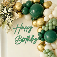 Happy Birthday Sign for Backdrop - Felt / Green