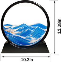 HYUGF Moving Sand Art Picture, 3D Deep Sea Liquid Motion Sand – Fun for Kids & Family - Blue / 12 inches - image 2