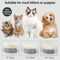 Bulldog Bowl Anti-Slip Dog Cat Dish Detachable Rubber Dog Bowl Pet - Grey / 3.5 Cup ( Medium/Large Dog ) - image 2