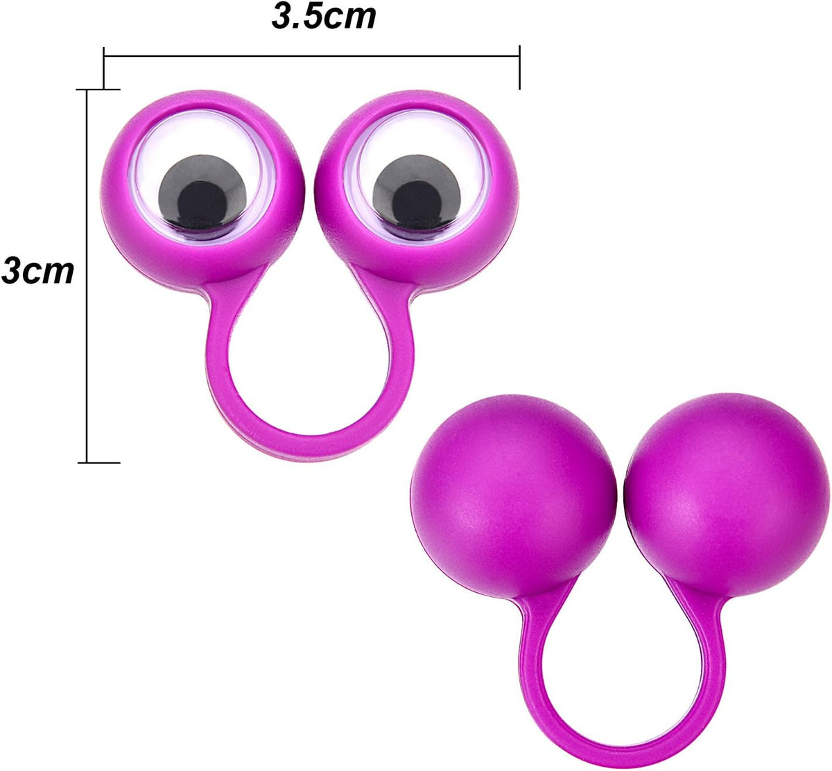 Frienda 30 Pcs Eye Finger Puppets Ring Toys for Kids, 5 Colors – Fun for Kids & Family - image 2