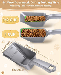 2-Pack Dog Food Scoop 1 Cup - Gray - image 3