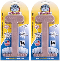 Bullibone Nylon Dog Chew Toy for Aggressive Chewers - Beef / XL - 2 Pack