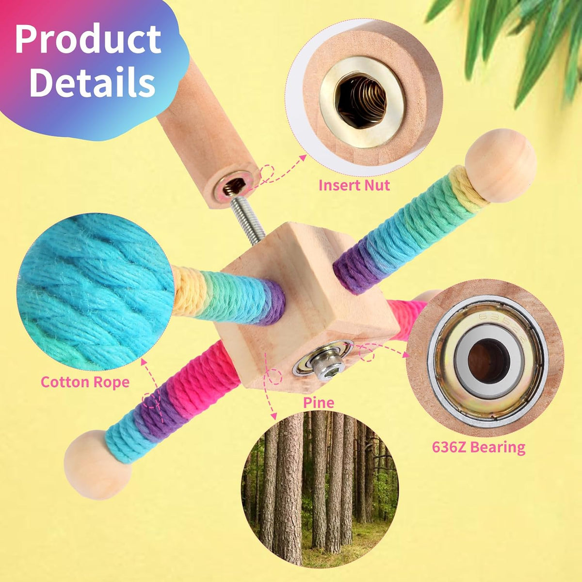Kyouki Bird Perch Toy Parakeets Toy for Small & Medium Parrots - image 4