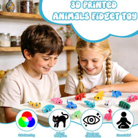 JOICEE 24Pcs 3D Printed Dinosaur Animals Mini Dinosaur Toys – Fun for Kids & Family - Sky Blue - image 4