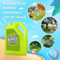 Bubble Solution Refill - 70 OZ Non-Toxic Pre-Mix Refill for Bubble Machine – Fun for Kids & Family - Green-70 Ounce - image 3