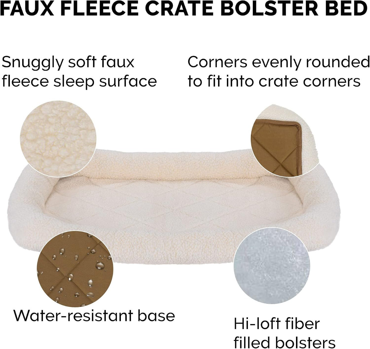 FurHaven Dog Bed for Extra Small Dogs & Cats - Jumbo (XX-Large) / Cream - image 4