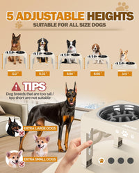 Elevated Dog Bowls for Medium Large Size Dogs - Beige / Medium Large / 1 Basic&1Slow Bowl - image 2