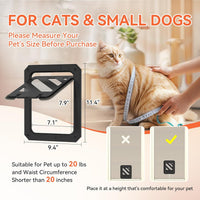 LIBBEPET black cat door for screen doors with magnetic lockable flap - view 3