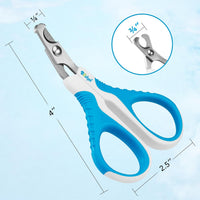Large Dog Nail Clippers with Safety Guard to Avoid Over-Cutting Nails - Small - Angled - image 4