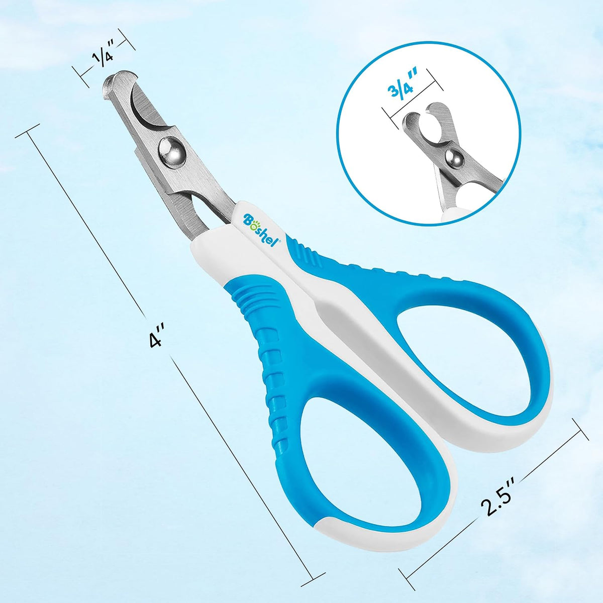 Large Dog Nail Clippers with Safety Guard to Avoid Over-Cutting Nails - Small - Angled - image 4