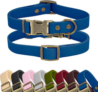 Wisedog Rubber Dog Collar with Quick Release, XS 8.5"-12" - Blue / L(Collar:14"-22")