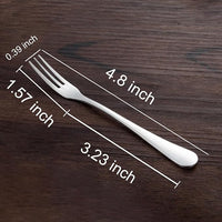 Crab Stainless Steel Forks,Small Appetizer Fork 3 Prong Tasting Escargot Forks Portable Cocktail Salad Fruit Forks for Kitchen Accessory Wedding Party,Set of 12, 4.8 Inches