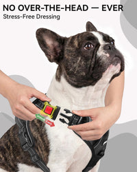 Joytale No Pull Dog Harness & Seat Belt, Easy On 3-Buckle, L - Black / Extra Large - image 2