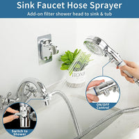 Shower Head Hose Sink Tub Faucet Attachment - White - image 3