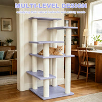 46in 5-Level Cat Tree,Indoor&Outdoor Large Cat Tower with Scratching Posts – Essentials for Cats - CTT-8 - image 3