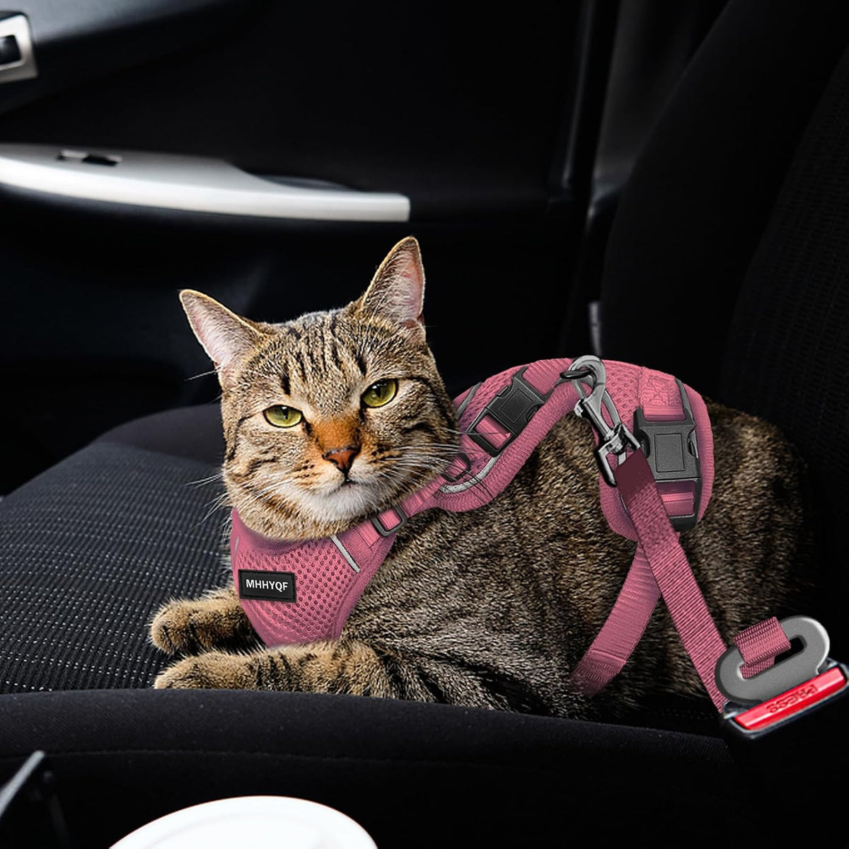 Cat Harness and Leash Set, Adjustable Cat Vest Harnesses – Essentials for Cats - Pink / Small - image 4