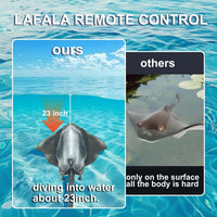 LAFALA remote control diving stingray pool toy with flapping rubber wings - view 5