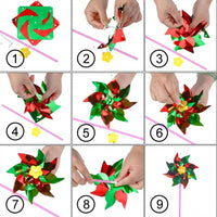 50 Pcs Plastic Rainbow Pinwheel for Kid Party Pinwheels DIY Lawn - image 3