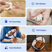 KOESON Dog Cone XL, Soft Cones for Large Dogs, Lightwieght and Clear Dog Collars & Cones to Stop Licking After Surgery, Breathable Pet Recovery Cones E-Collar for Extra Large Dogs, Black XL