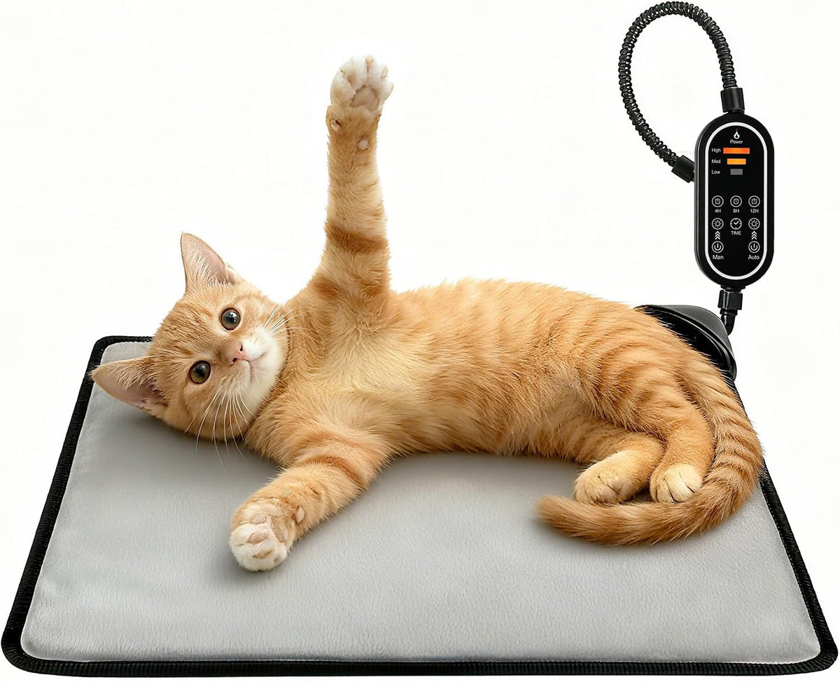 Pet Heating Pad for Cats & Dogs - light grey / 17.7" x 17.7"