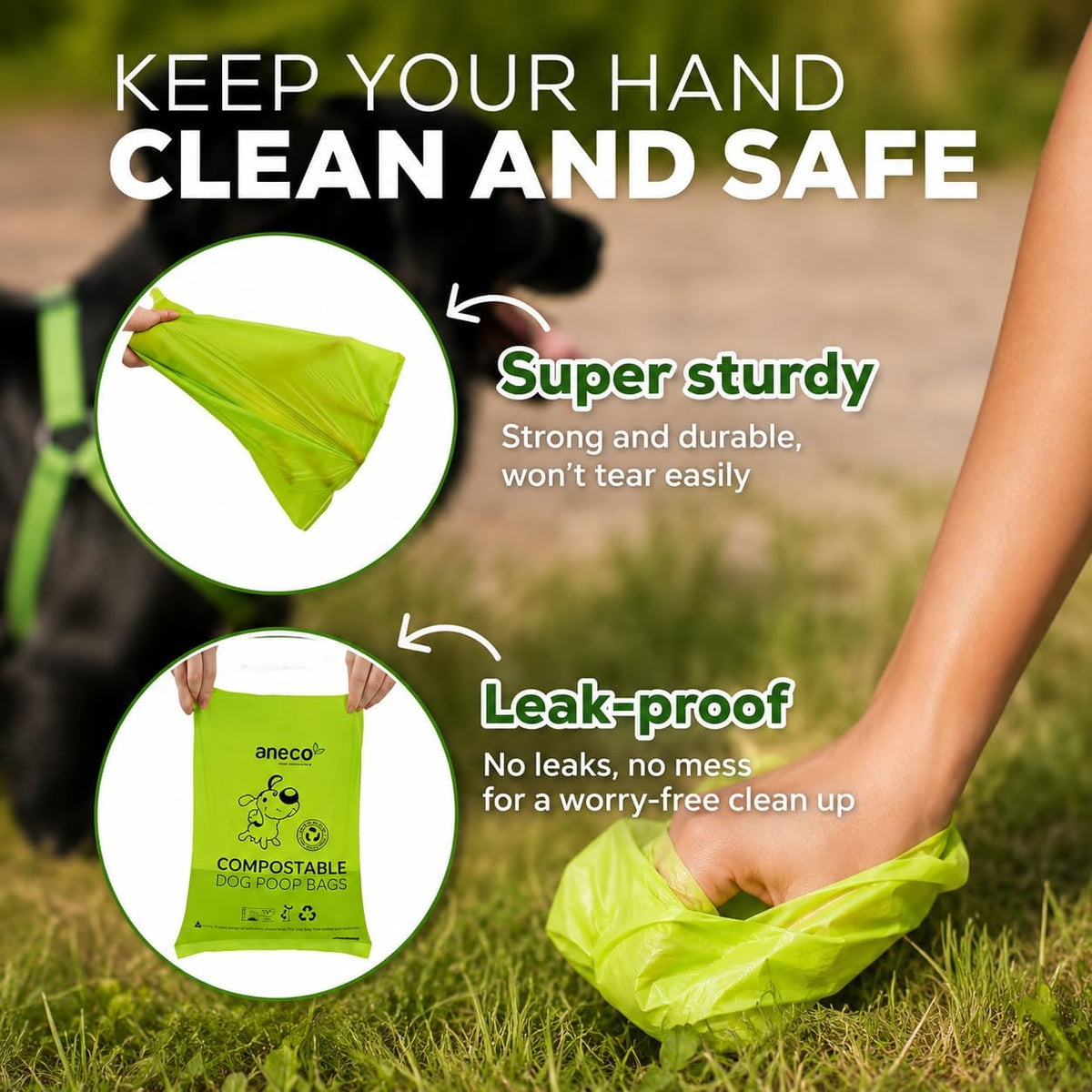 ANECO 100% Certified Home Compostable Dog Poop Bags – Essentials for Dogs - image 4