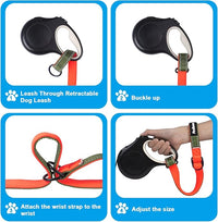 PetBonus Short Dog Leash, Safety Wrist Strap for Retractable Dog Leash, Reflective Design and Adjustable Soft Padded Handle, Extra Layer Security for Pet Stroller (Khaki Green)
