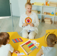 Wooden Abacus for Kids Math Manipulatives Learning Clock For 1st 2nd - image 3