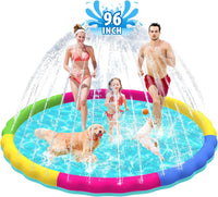 Raxurt Non-Slip Splash Pad for Kids and Dog - Colorful / 97in
