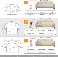 Calming Dog Bed Fluffy Plush Dog Mat for Furniture Protector with Removable Washable Cover for Large Medium Small Dogs and Cats (Medium, Beige)