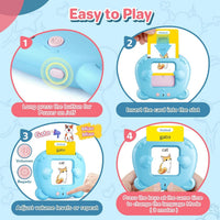 Spanish & English Talking Flash Cards for Toddler - Blue / 510 Words Spanish & English (ABC+123+3 Songs) - image 3