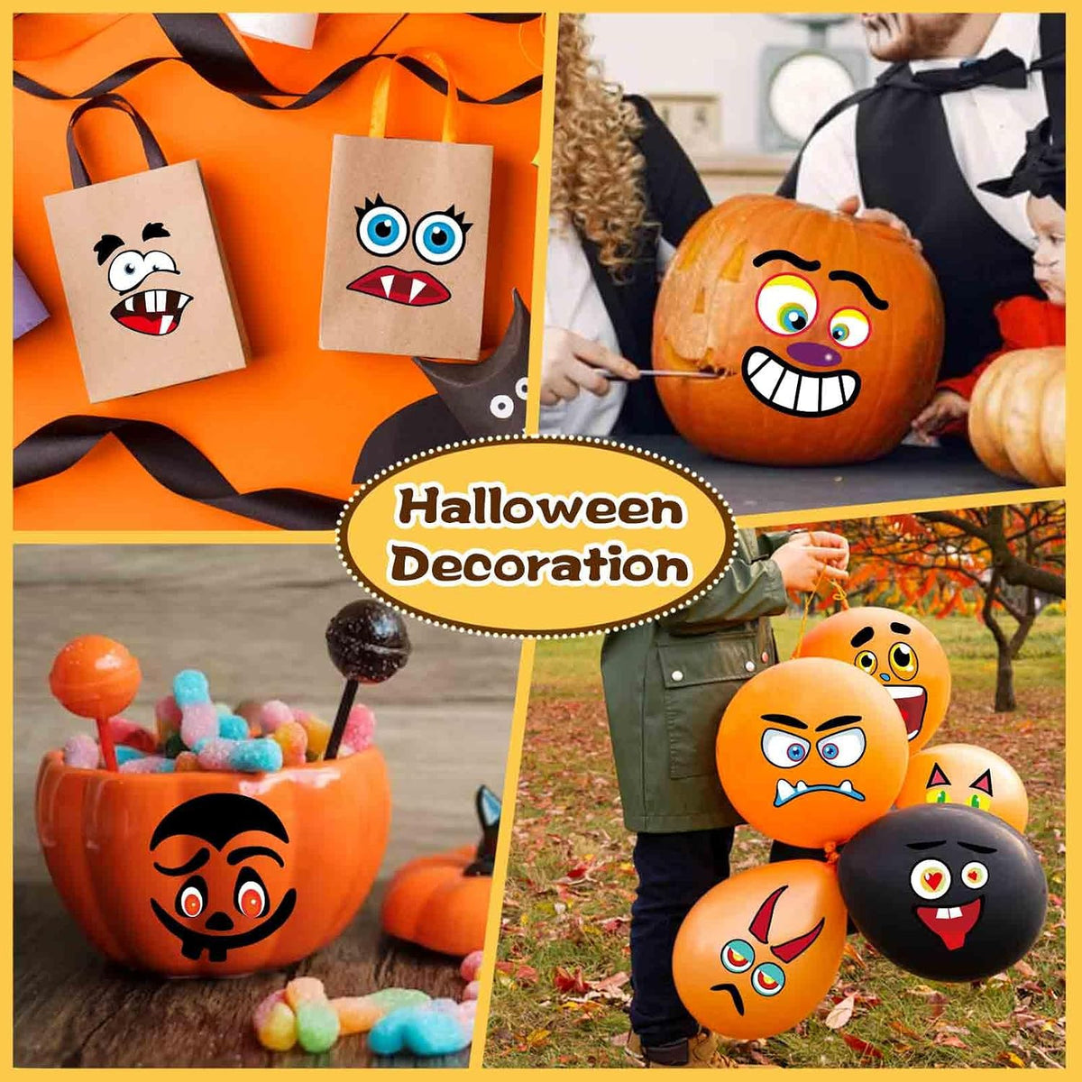 60 Pack Large Pumpkin Stickers - style 2 - image 4
