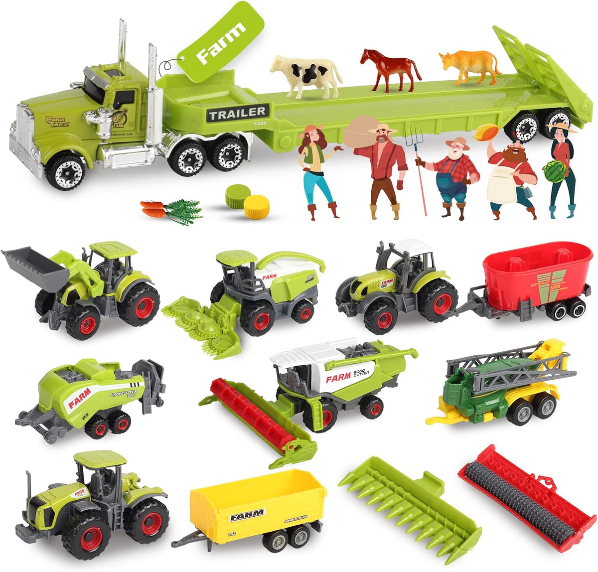 Oriate 28pcs Construction Toys for Kids - Farm