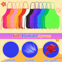 PLULON kids painting aprons in 12 bright colors with ties - view 20