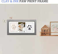 MYPAWLETS Paw Print Frame Kit, Dog/Cat Pawprints Keepsake - Grey - image 2