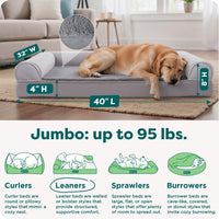 FurHaven Orthopedic Dog Bed for Large Dogs - Jumbo / Gray - image 3