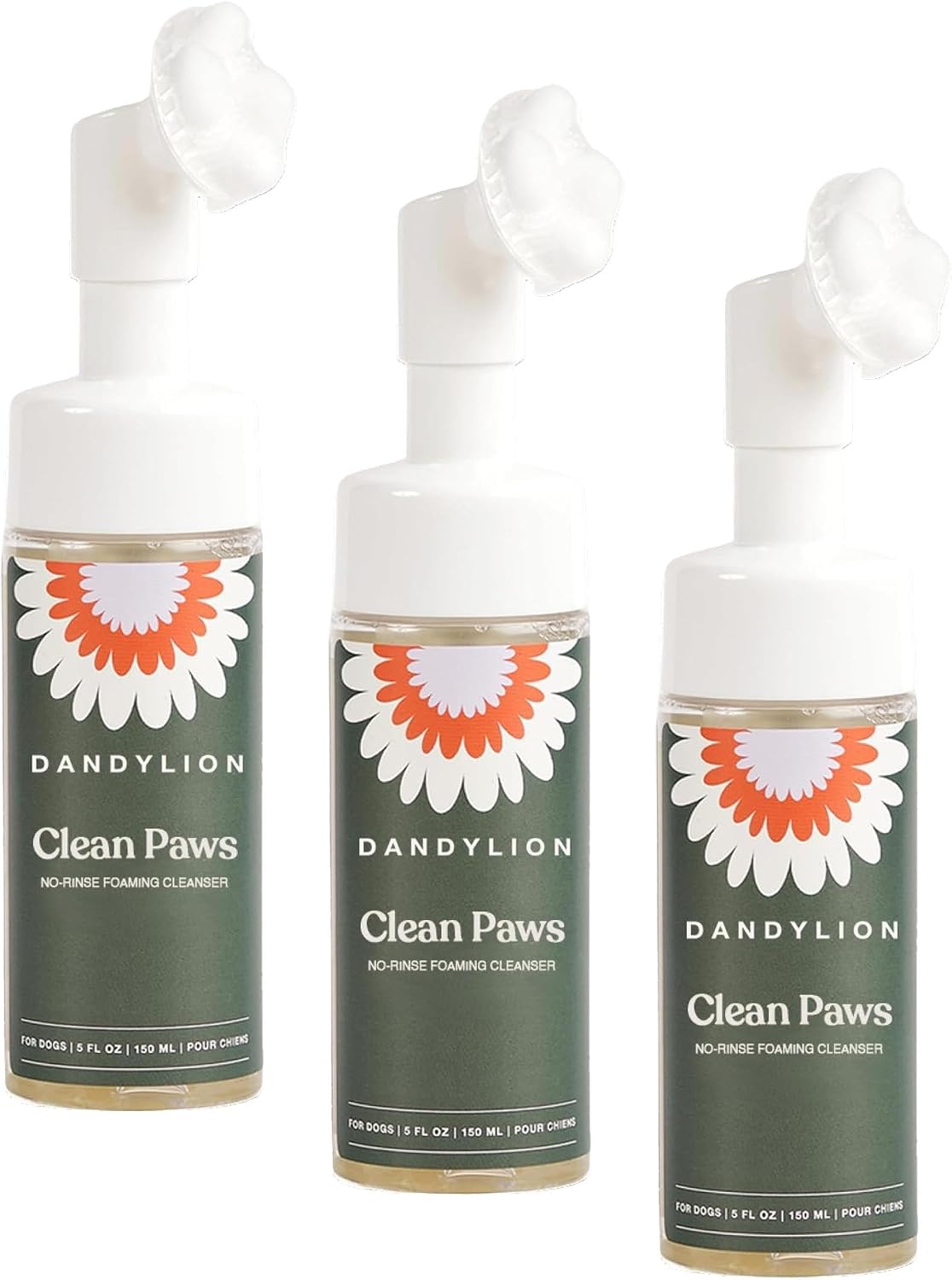 Dandylion, Dog Paw Cleaner, Clean Paws - 5 Fl Oz (Pack of 3)
