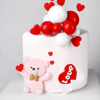 ASTARON 20 Pcs Gold Balls Cake Topper Decorations for Birthday Cake - Red - image 4