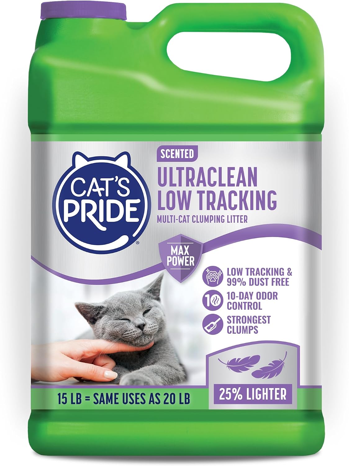 Cat's Pride UltraClean Low Tracking Powerful Clumping Litter - 15 Pound / Scented Low Tracking
