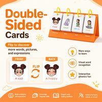 Alened phonics flash cards with CVC word builder panel, rings and picture cards - view 11
