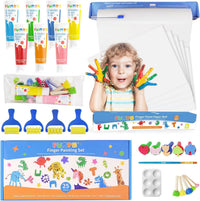 Funto Kids Washable Finger Paint Set - 25 PCS Full Set
