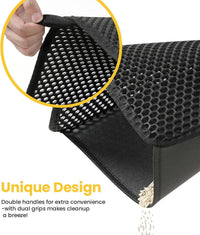 Conlun Cat Litter Trapping Mat for Small Spaces - Black / Large (27" x 19") - image 2
